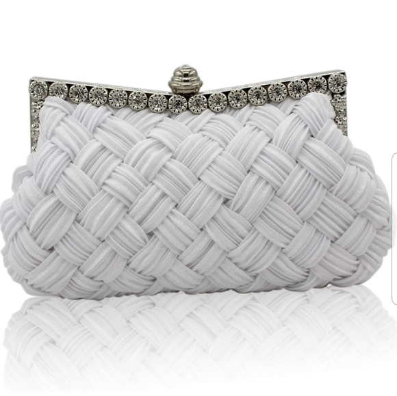 NEW! Bridal Wedding Clutch with braided design - Picture 4 of 6